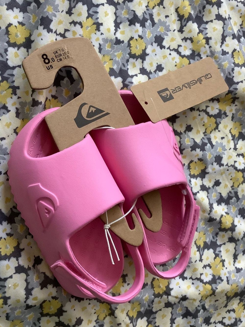 Quiksilver Bright Pink Kids' Slide Sandals